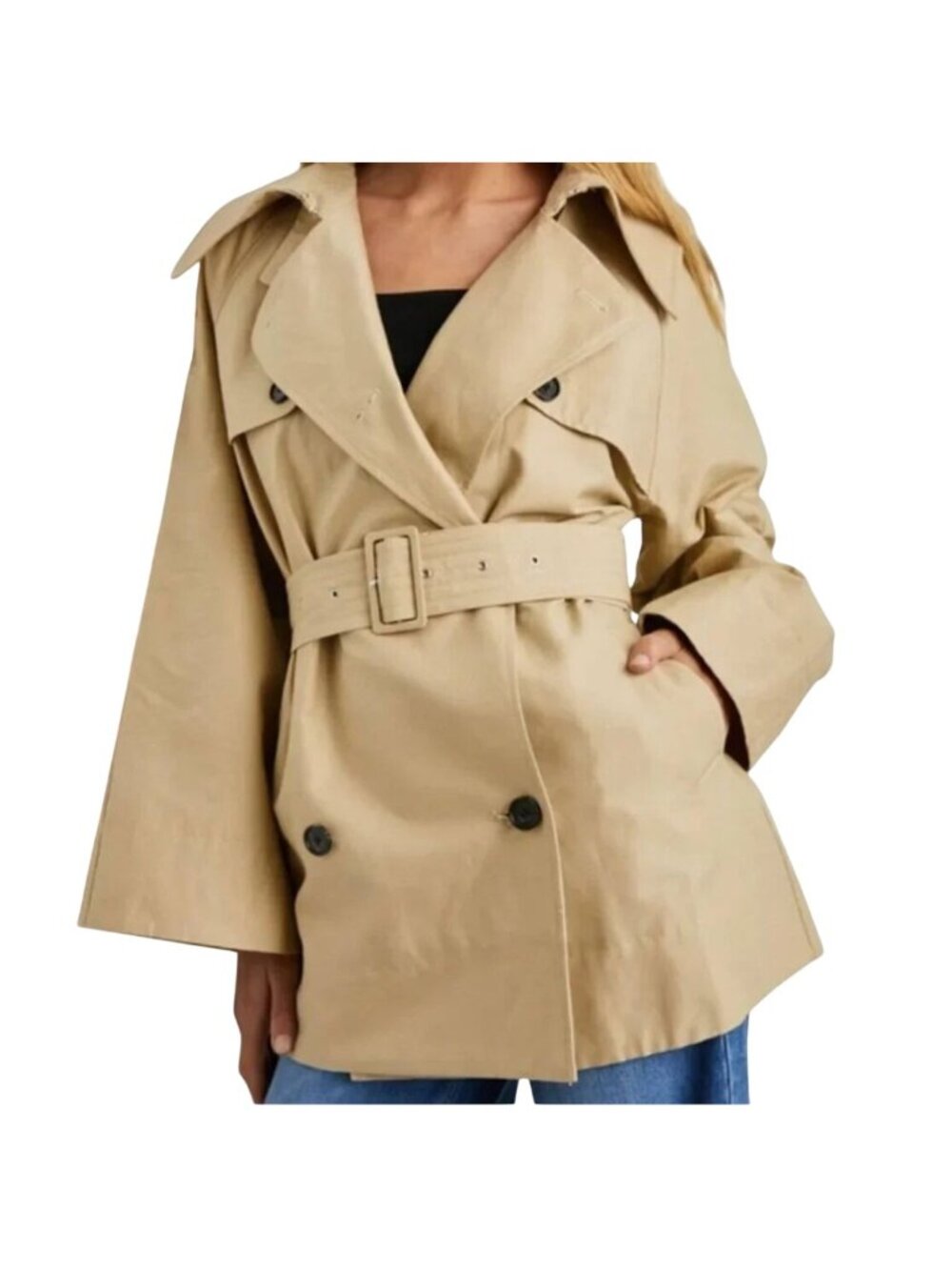 Rails Lucien Trench Coat- In Khaki - Size S
